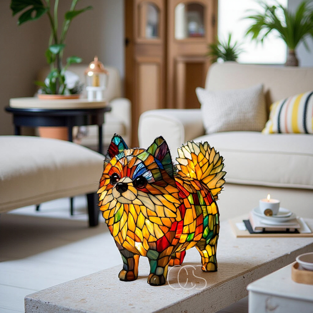 GlowPaw Dog Tribute Lamp – Handmade Acrylic Night Light for Dog Lovers (USB Powered)
