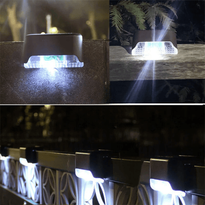 Self-Adhesive Solar Outdoor Lights – Waterproof Wall-Mounted LED Step Lamps for Gardens, Patios & Pathways