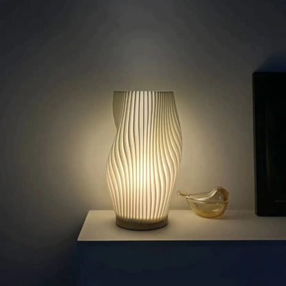 Wavecrest Table Lamp – Soft Glow Designer Lamp with Dimmable Warm & Natural White Light