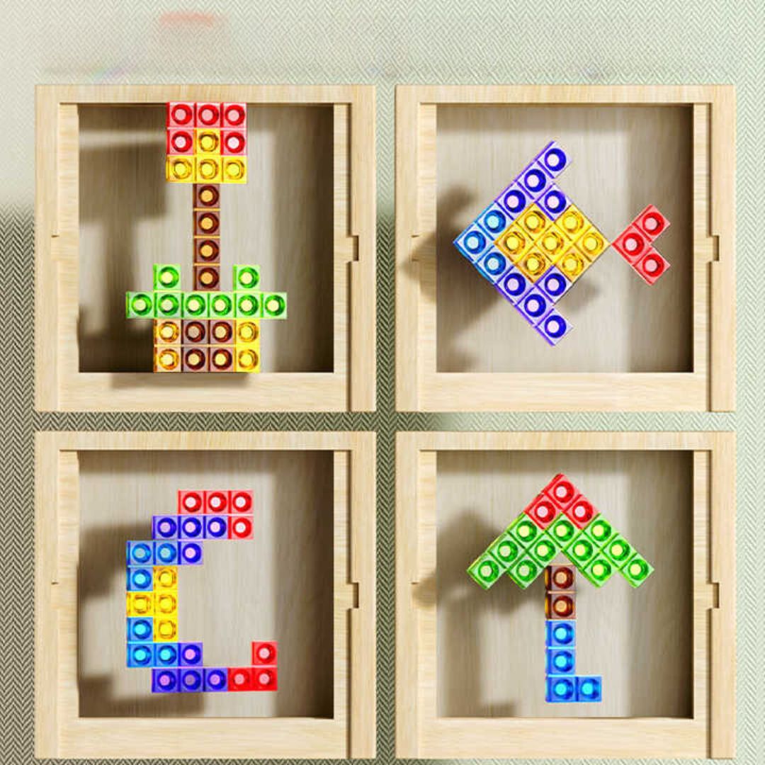 TetrisWood Game – Sustainable Wooden Puzzle Game for Family Fun & Brain Training