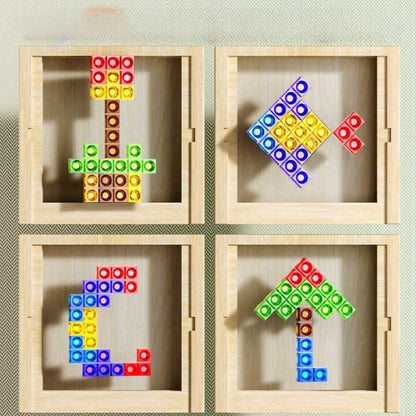 TetrisWood Game – Sustainable Wooden Puzzle Game for Family Fun & Brain Training