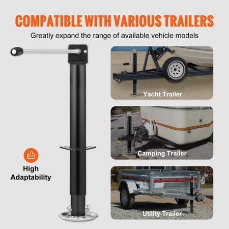 Heavy-Duty A-Frame Trailer Jack with Drop Leg – 5000 lb Lifting Capacity