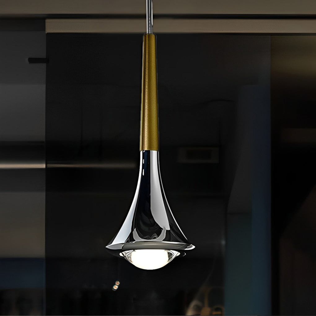 AquaLight – Scandinavian Teardrop Pendant Light | Modern LED Hanging Lamp in Black, Gold or Chrome