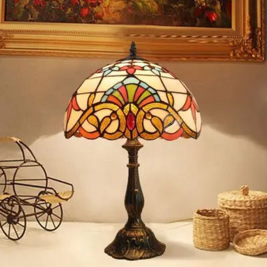 Plura – Rechargeable Tiffany Style LED Table Lamp for Bedroom & Living Room
