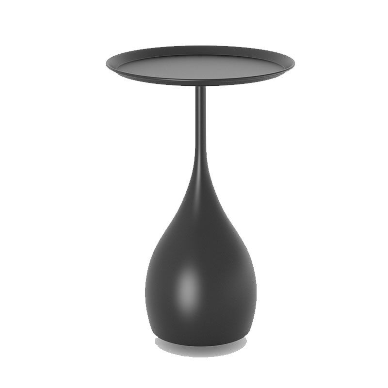 Round Metal Pedestal Side Table – Medieval Style Accent Table with Modern Twist