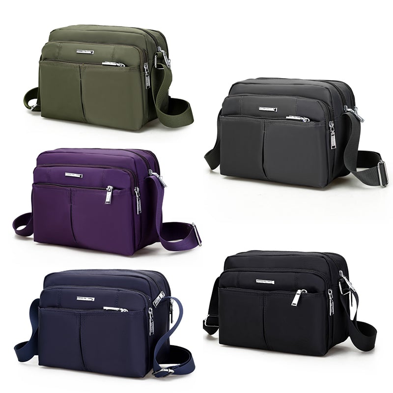 Waterproof Multi-Pocket Shoulder Messenger Bag for Everyday Use