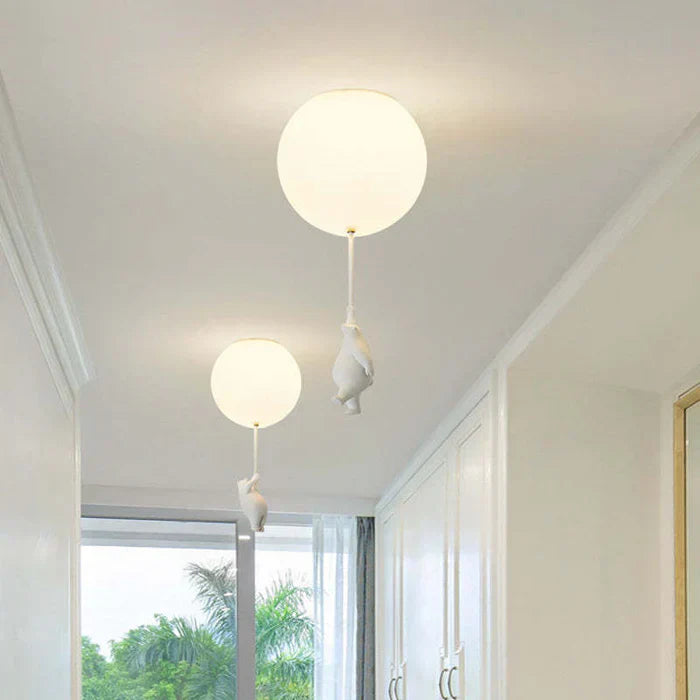 CloudBear Kids Ceiling Light – Bear & Balloon LED Pendant Lamp for Nursery and Bedroom Decor