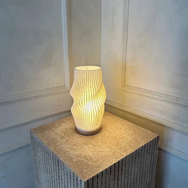 Wavecrest Table Lamp – Soft Glow Designer Lamp with Dimmable Warm & Natural White Light