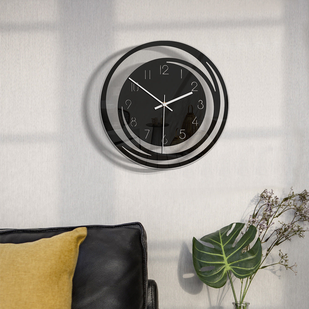 Elegant Silent Acrylic Wall Clock – Modern Round Design for Home & Office
