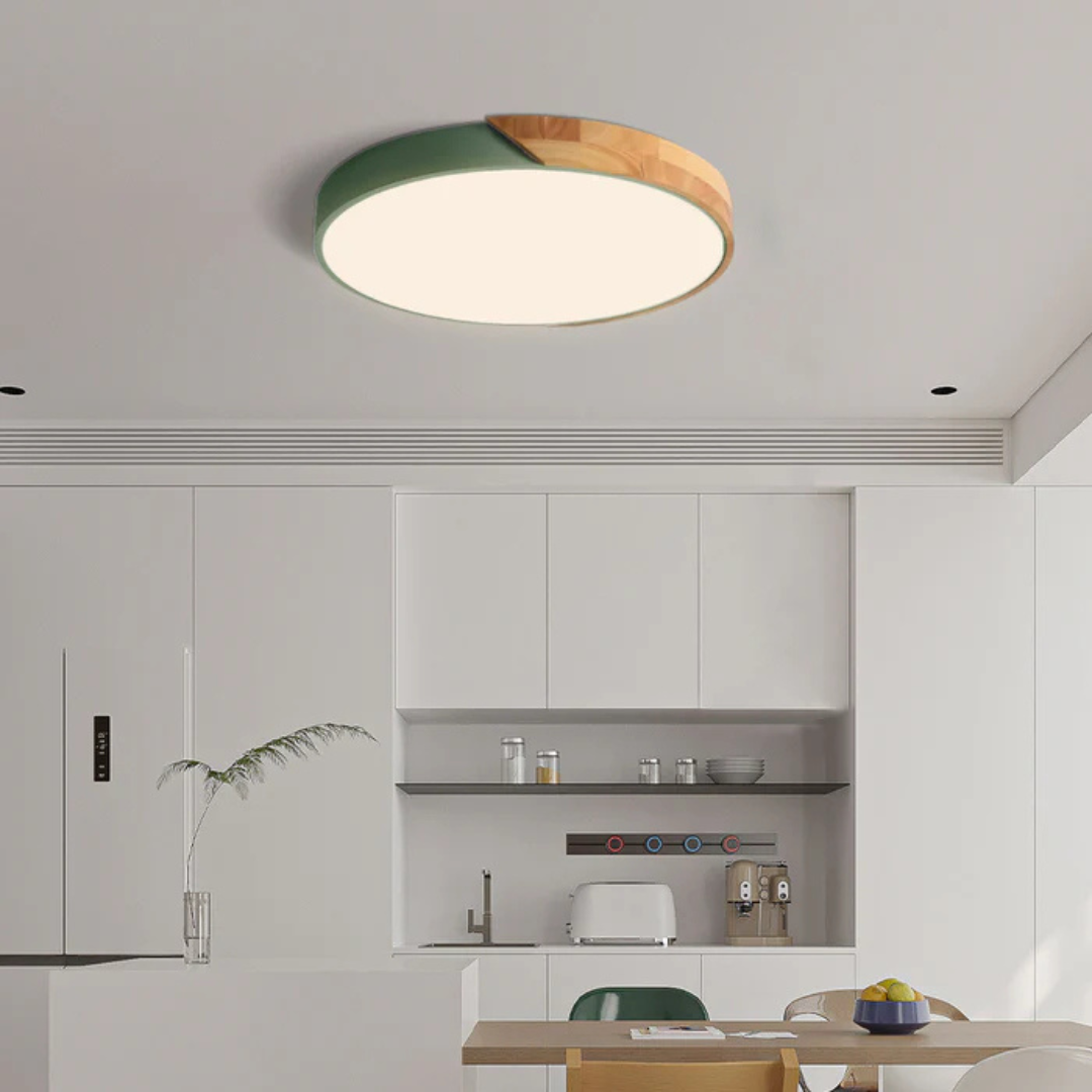 Delos – Scandinavian Wooden LED Ceiling Light | Modern Energy-Efficient Interior Lighting