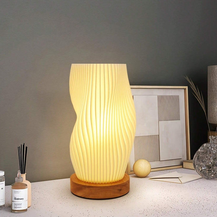 Wavecrest Table Lamp – Soft Glow Designer Lamp with Dimmable Warm & Natural White Light