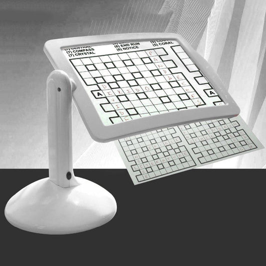 LumaRead LED Full Page Magnifier – Portable Hands-Free Reading Magnifier with Stand & Light