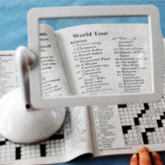LumaRead LED Full Page Magnifier – Portable Hands-Free Reading Magnifier with Stand & Light