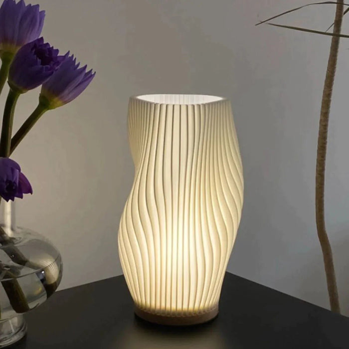 Wavecrest Table Lamp – Soft Glow Designer Lamp with Dimmable Warm & Natural White Light