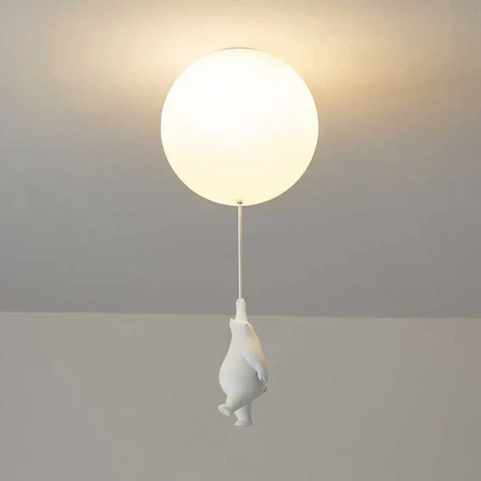 CloudBear Kids Ceiling Light – Bear & Balloon LED Pendant Lamp for Nursery and Bedroom Decor