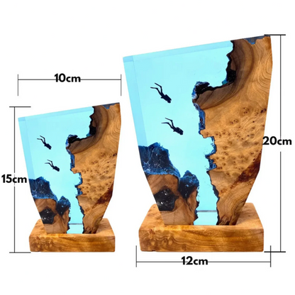 Lampada Subacqueo – Handmade Epoxy Ocean-Themed Decorative Lamp | Soft Night Light for Home & Nursery