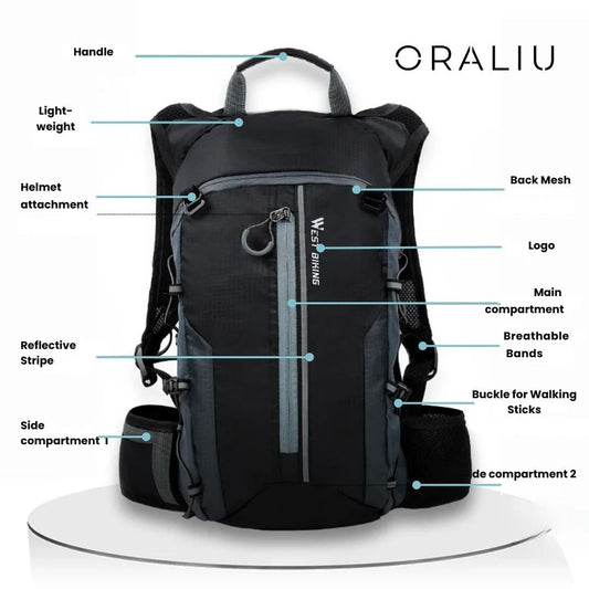 Premium Cycling Backpack with Hydration System – Lightweight, Waterproof & Helmet Holder