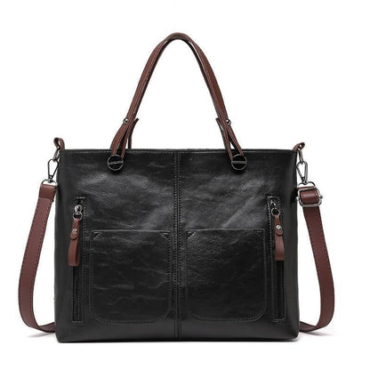 Vintage Leather Autumn Shoulder Bag for Women – Stylish PU Crossbody Tote
