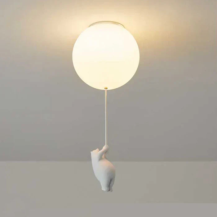 CloudBear Kids Ceiling Light – Bear & Balloon LED Pendant Lamp for Nursery and Bedroom Decor