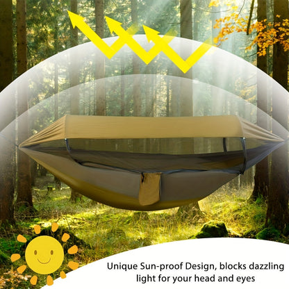 Double Camping Hammock with Mosquito Net – Comfortable and Insect-Proof Outdoor Sleeping