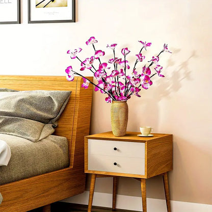 Purple Phalaenopsis Orchid with 20 Warm LED Lights – Elegant Decorative Artificial Flower