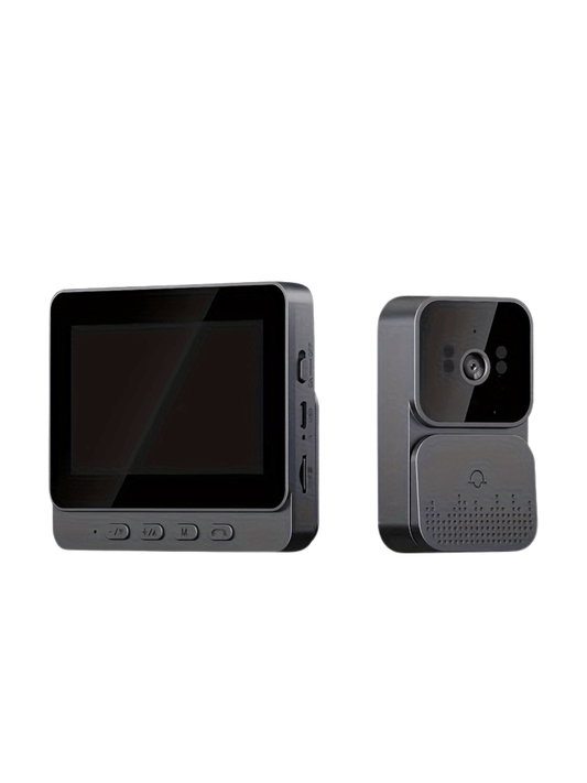 Wireless HD Doorbell Camera 4.3" IPS Display with Rechargeable Battery – Easy Installation