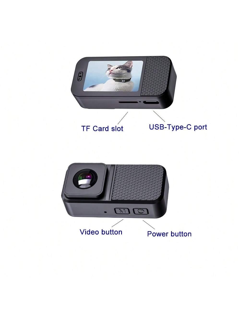 Portable 160° Pet Camera for Cats & Dogs with 1080P HD Video – 32GB