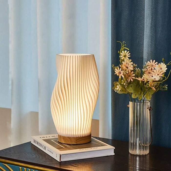 Wavecrest Table Lamp – Soft Glow Designer Lamp with Dimmable Warm & Natural White Light