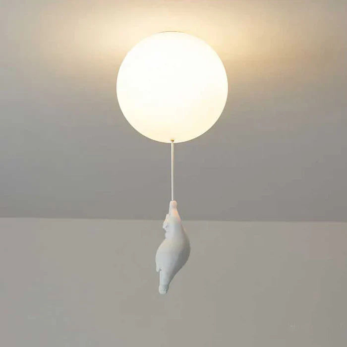 CloudBear Kids Ceiling Light – Bear & Balloon LED Pendant Lamp for Nursery and Bedroom Decor
