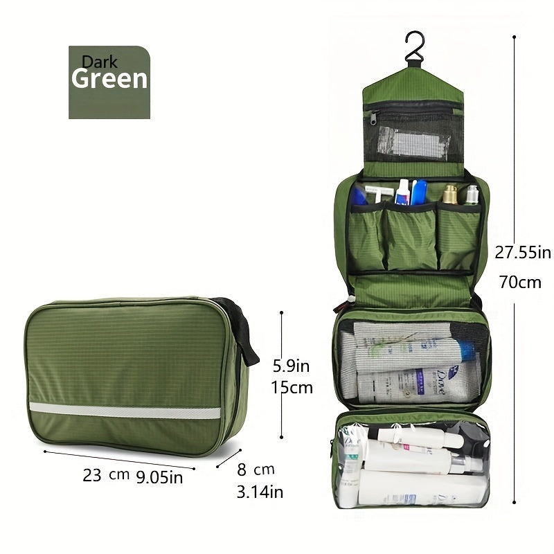 Compact Hanging Toiletry Organiser – Travel Bathroom Storage Bag