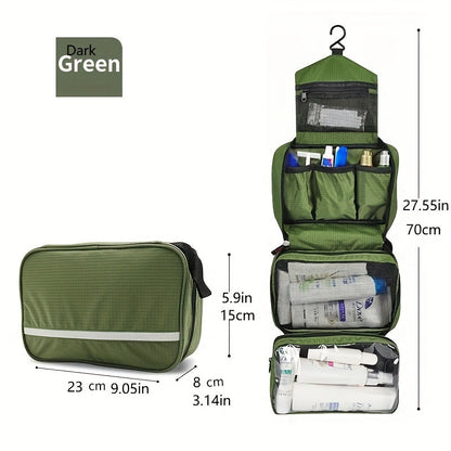 Compact Hanging Toiletry Organiser – Travel Bathroom Storage Bag