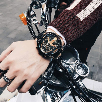 Stainless Steel Chronograph Quartz Watch – Elegant Men’s Luxury Timepiece