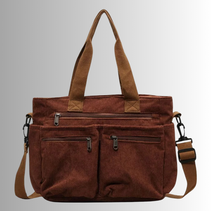 Urban Cord Tote Stylish Corduroy Shoulder Bag – Spacious, Lightweight & Functional Everyday Tote