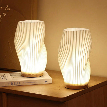 Wavecrest Table Lamp – Soft Glow Designer Lamp with Dimmable Warm & Natural White Light