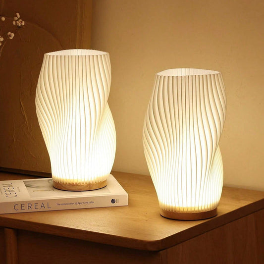 Wavecrest Table Lamp – Soft Glow Designer Lamp with Dimmable Warm & Natural White Light
