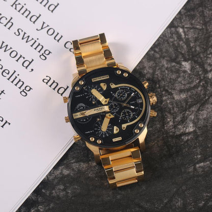 Stainless Steel Chronograph Quartz Watch – Elegant Men’s Luxury Timepiece