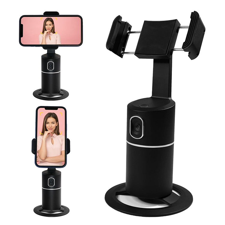 Smart Auto-Tracking Tripod – 360° Face Tracking Phone Holder with Built-In Stabiliser