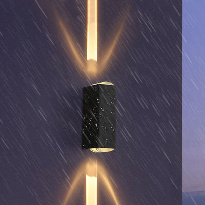 Modern Waterproof LED Outdoor Wall Light – Rectangular Aluminium Fixture
