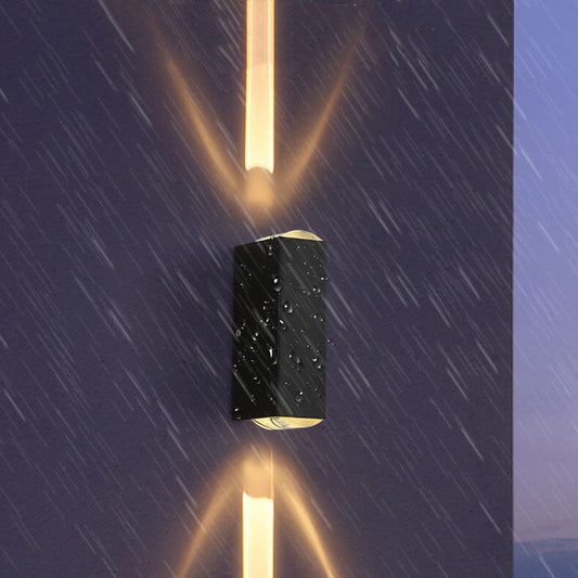 Modern Waterproof LED Outdoor Wall Light – Rectangular Aluminium Fixture