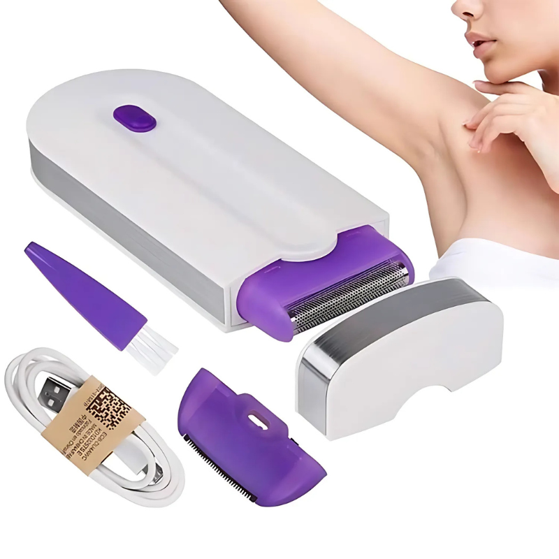 FluweelSmooth Pro – Painless Laser Hair Removal Device with Sensa-Light Comfort | For Face & Body