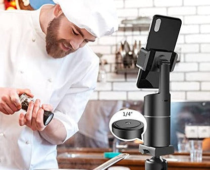 Smart Auto-Tracking Tripod – 360° Face Tracking Phone Holder with Built-In Stabiliser