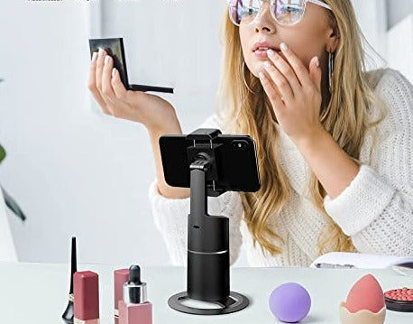 Smart Auto-Tracking Tripod – 360° Face Tracking Phone Holder with Built-In Stabiliser