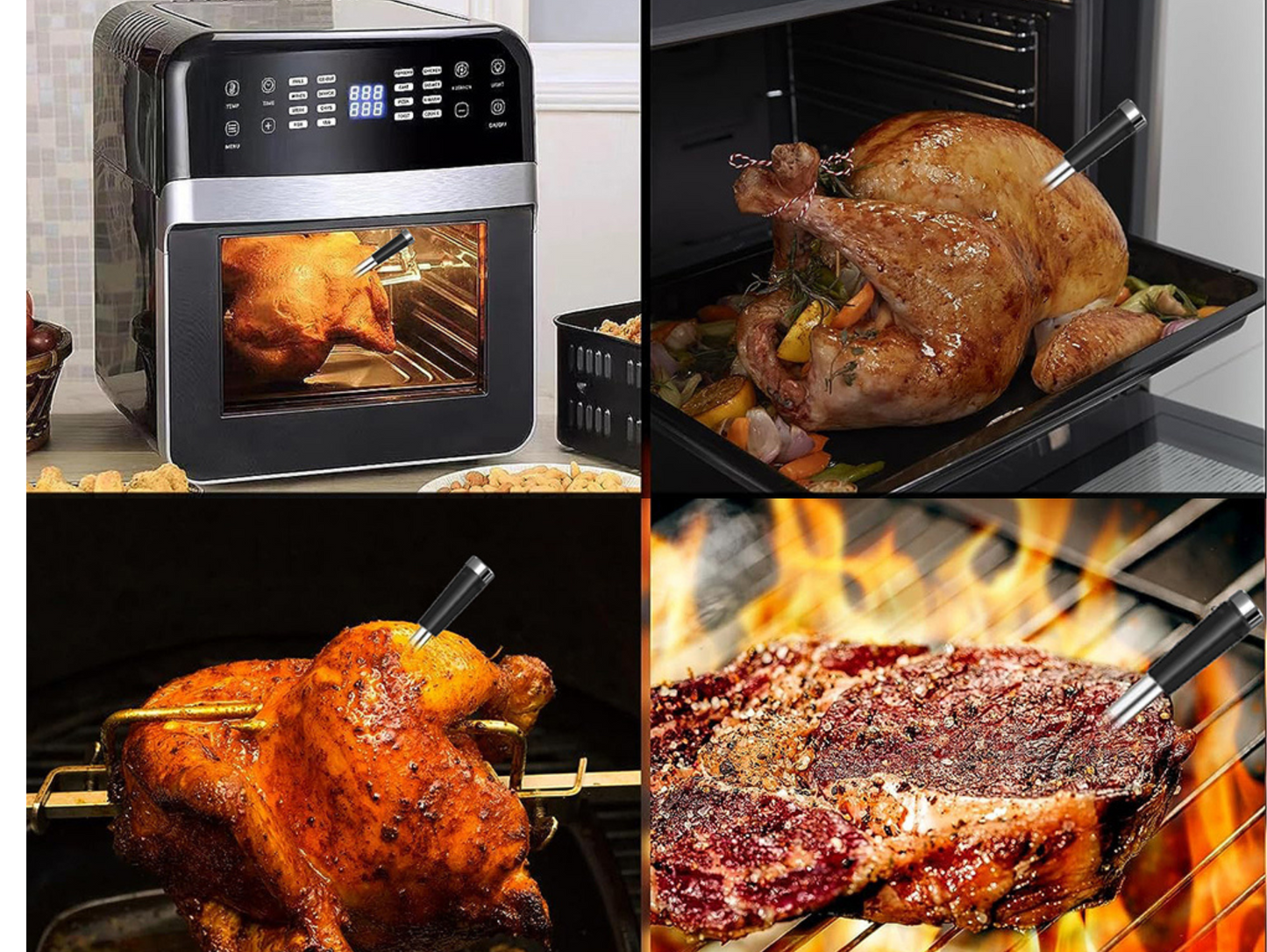 Wireless Meat Thermometer – Perfect Steaks, BBQ, Fish, or Turkey Made Easy