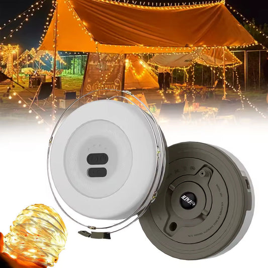 Portable LED Camping String Light – USB Rechargeable Waterproof Fairy Lights for Outdoor & Indoor Use (10m)