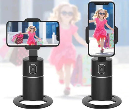 Smart Auto-Tracking Tripod – 360° Face Tracking Phone Holder with Built-In Stabiliser