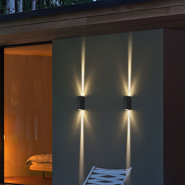 Modern Waterproof LED Outdoor Wall Light – Rectangular Aluminium Fixture