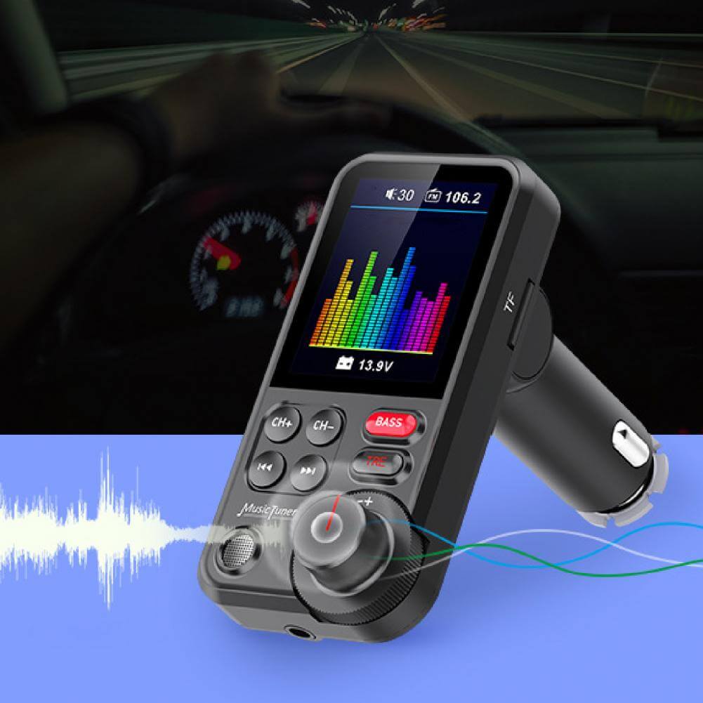 Bluetooth Car Radio Music Player – FM Transmitter with Dual USB & Hands-Free Calling
