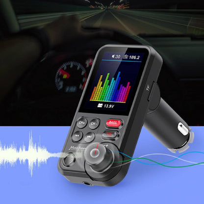Bluetooth Car Radio Music Player – FM Transmitter with Dual USB & Hands-Free Calling