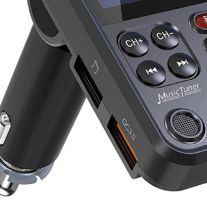 Bluetooth Car Radio Music Player – FM Transmitter with Dual USB & Hands-Free Calling