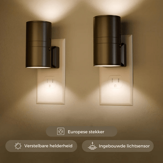 Alova LED Plug-In Wall Light – Dimmable Sensor Lamp for Hallways, Stairs & Bedrooms